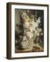 Fleurs et fruits dans une corbeille d'osier-Antoine Berjon-Framed Giclee Print