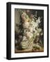 Fleurs et fruits dans une corbeille d'osier-Antoine Berjon-Framed Giclee Print