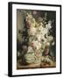 Fleurs et fruits dans une corbeille d'osier-Antoine Berjon-Framed Giclee Print