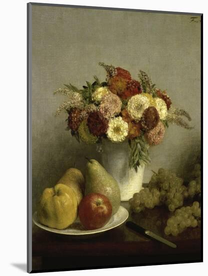 Fleurs et Fruits-Henri Fantin-Latour-Mounted Giclee Print