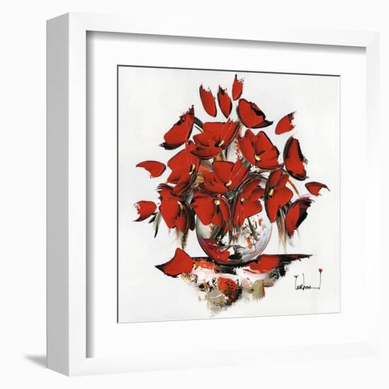 Fleurs Rouges-Christof Monnin-Framed Art Print