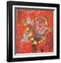 Fleurs Sur Fond Rouge, c.1970-Marc Chagall-Framed Art Print