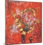 Fleurs Sur Fond Rouge, c.1970-Marc Chagall-Mounted Art Print