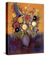 Fleurs-Odilon Redon-Stretched Canvas