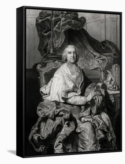 Fleury, Enthroned-Hyacinthe Rigaud-Framed Stretched Canvas