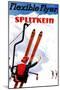 Flexible Flyer Splitkein Wooden Skis Promotional Poster-Lantern Press-Mounted Art Print