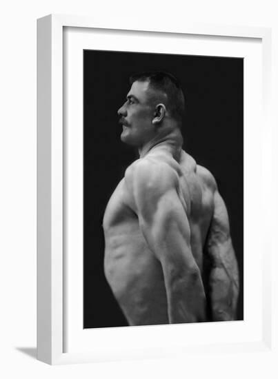 Flexing Triceps, Deltoids, and Trapezius-null-Framed Art Print