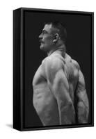 Flexing Triceps, Deltoids, and Trapezius-null-Framed Stretched Canvas