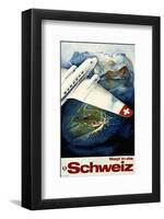 Fliegt in die Schweiz-Eugen Häfelfinger-Framed Art Print