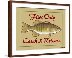 Flies Only Catch and Release-Mark Frost-Framed Giclee Print