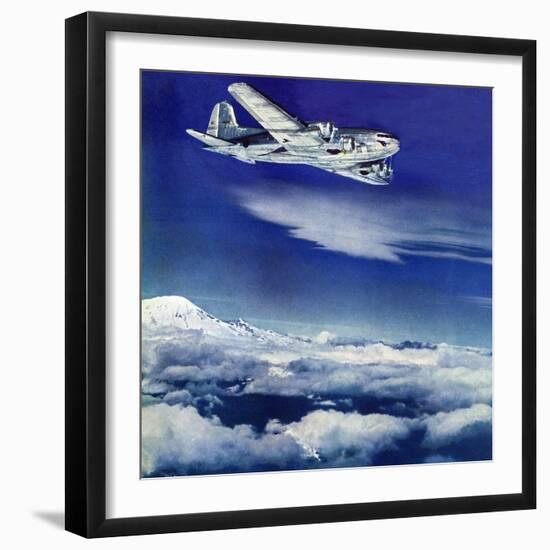 "Flight Above Clouds," August 17, 1940-Clyde H. Sunderland-Framed Giclee Print