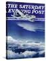 "Flight Above Clouds," Saturday Evening Post Cover, August 17, 1940-Clyde H. Sunderland-Stretched Canvas