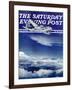 "Flight Above Clouds," Saturday Evening Post Cover, August 17, 1940-Clyde H. Sunderland-Framed Giclee Print