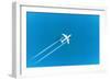 Flight Af Modern Aircraft above the Blue Sea. 3D Vector Illustration-tovovan-Framed Photographic Print