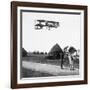 Flight by Henri Farman (1874-1958) from Chalons to Reims, 1908-null-Framed Giclee Print