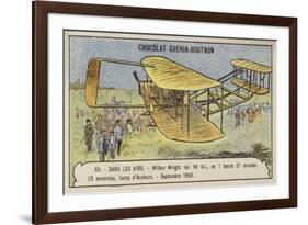 Flight by Wilbur Wright Covering 90 Kilometres in 1 Hour 21 Minutes-null-Framed Giclee Print