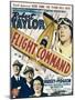 Flight Command, Walter Pidgeon, Robert Taylor, Ruth Hussey, Robert Taylor on Window Card, 1940-null-Mounted Photo
