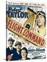 Flight Command, Walter Pidgeon, Robert Taylor, Ruth Hussey, Robert Taylor on Window Card, 1940-null-Stretched Canvas