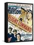 Flight Command, Walter Pidgeon, Robert Taylor, Ruth Hussey, Robert Taylor on Window Card, 1940-null-Framed Stretched Canvas