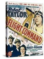 Flight Command, Walter Pidgeon, Robert Taylor, Ruth Hussey, Robert Taylor on Window Card, 1940-null-Stretched Canvas