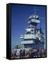 Flight Crews Awaiting Return of Planes Aboard the Aircraft Carrier Uss Enterprise-null-Framed Stretched Canvas