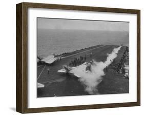 Flight Deck of the Uss Saratoga-Ed Clark-Framed Photographic Print