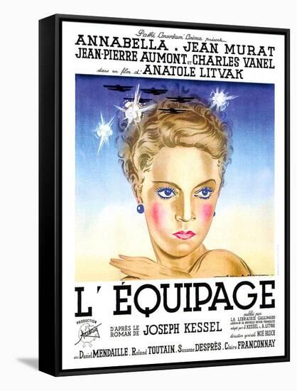 Flight Into Darkness, (aka L'equipage), French poster art, Annabella, 1935-null-Framed Stretched Canvas