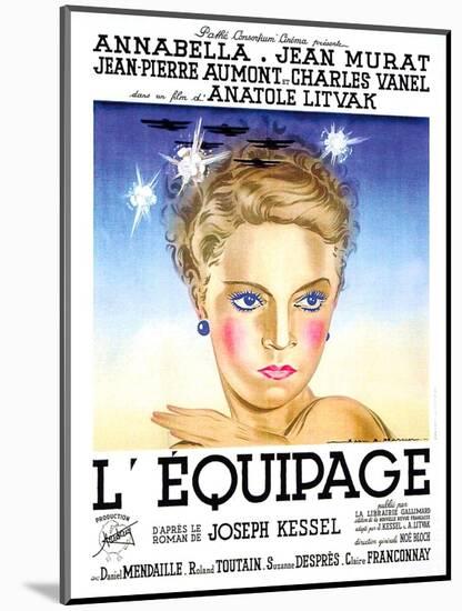 Flight Into Darkness, (aka L'equipage), French poster art, Annabella, 1935-null-Mounted Art Print