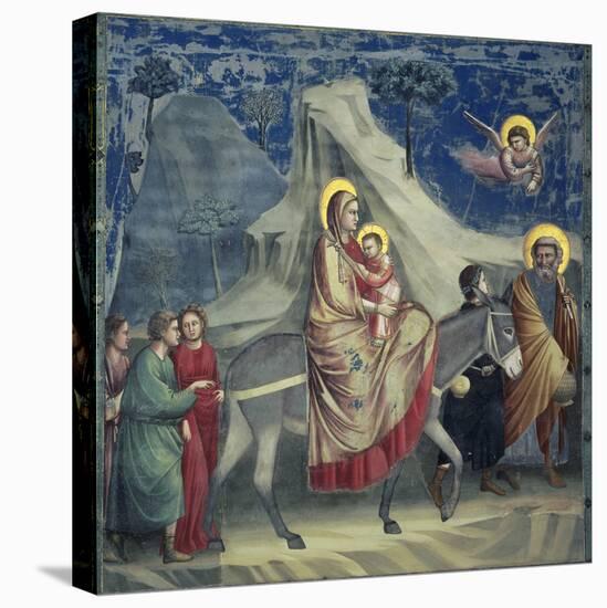 Flight into Egypt, 1303-1305-Giotto di Bondone-Stretched Canvas