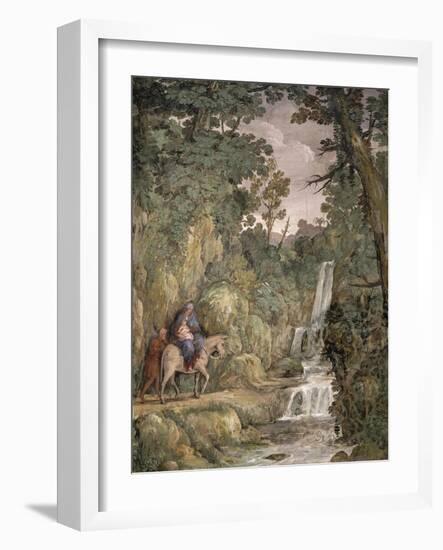 Flight into Egypt, 1621-1630-Pietro da Cortona-Framed Giclee Print