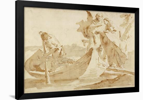 Flight into Egypt, 1725-35-Giovanni Battista Tiepolo-Framed Giclee Print