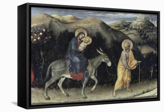 Flight into Egypt (Predella Detail from Adoration-Gentile Da Fabriano-Framed Stretched Canvas