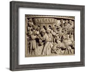 Flight into Egypt, Scene from the Life of Christ, Panel on the Pulpit in the Cathedral of Pisa-Giovanni Pisano-Framed Giclee Print