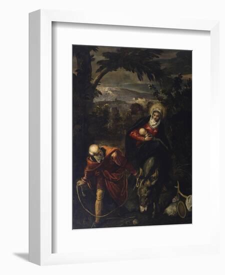 Flight into Egypt-Jacopo Robusti Tintoretto-Framed Art Print