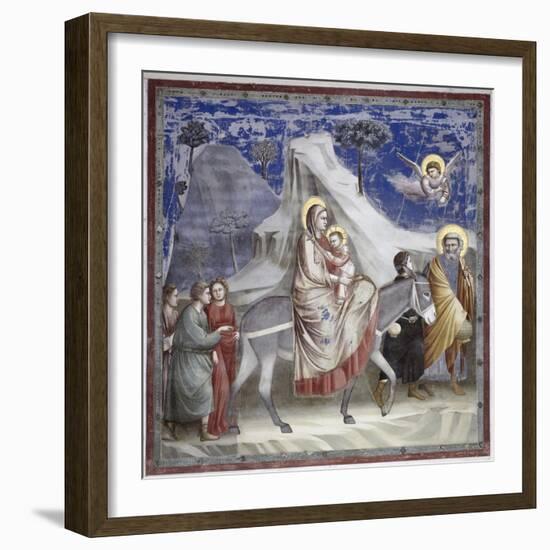 Flight into Egypt-Giotto di Bondone-Framed Giclee Print