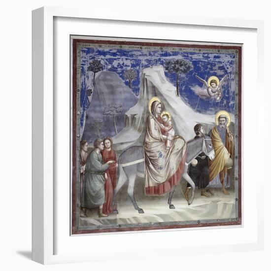 Flight into Egypt-Giotto di Bondone-Framed Giclee Print