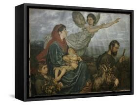 Flight into Egypt-Hans Thoma-Framed Stretched Canvas