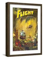 Flight' magazine cover - Helicopter Landing Gear, 1955-Laurence Fish-Framed Giclee Print