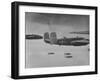 Flight of American B-25 Mitchell Bombers Enroute to a Bombing Mission over the Port of Madang-Myron Davis-Framed Photographic Print