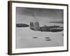 Flight of American B-25 Mitchell Bombers Enroute to a Bombing Mission over the Port of Madang-Myron Davis-Framed Photographic Print