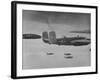 Flight of American B-25 Mitchell Bombers Enroute to a Bombing Mission over the Port of Madang-Myron Davis-Framed Photographic Print