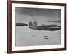 Flight of American B-25 Mitchell Bombers Enroute to a Bombing Mission over the Port of Madang-Myron Davis-Framed Photographic Print