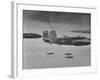 Flight of American B-25 Mitchell Bombers Enroute to a Bombing Mission over the Port of Madang-null-Framed Photographic Print