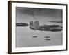 Flight of American B-25 Mitchell Bombers Enroute to a Bombing Mission over the Port of Madang-null-Framed Photographic Print