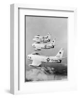 Flight of F-86 Sabrejets Guard the Philippines-null-Framed Photographic Print