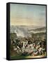 Flight of Napoleon I (1769-1821) Battle of Waterloo, 18th June 1815, 1816-Johann Lorenz Rugendas-Framed Stretched Canvas