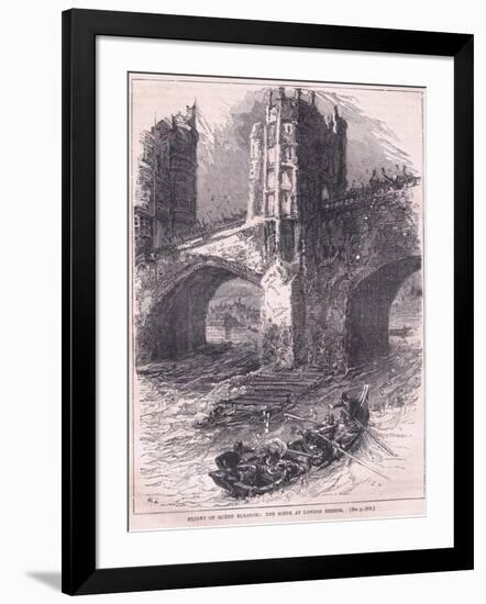 Flight of Queen Eleanor: Scene at London Bridge Ad 1263-Charles Ricketts-Framed Giclee Print