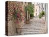 Flight of Steps in the Heart of the Village Fornalutx Near Soller, Mallorca, Balearic Islands, Spai-Ruth Tomlinson-Stretched Canvas