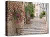 Flight of Steps in the Heart of the Village Fornalutx Near Soller, Mallorca, Balearic Islands, Spai-Ruth Tomlinson-Stretched Canvas