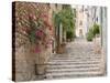 Flight of Steps in the Heart of the Village Fornalutx Near Soller, Mallorca, Balearic Islands, Spai-Ruth Tomlinson-Stretched Canvas